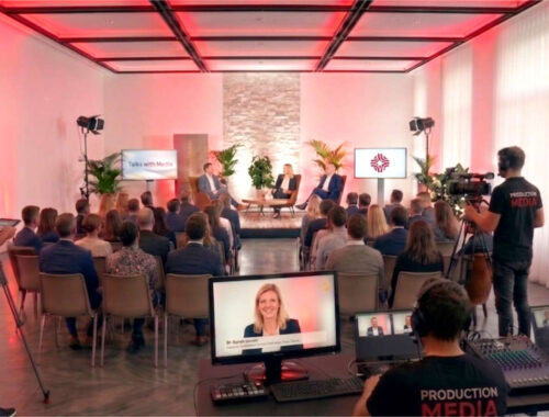 Régie technique et caméras pour la captation vidéo d'un événement d'entreprise à Paris.